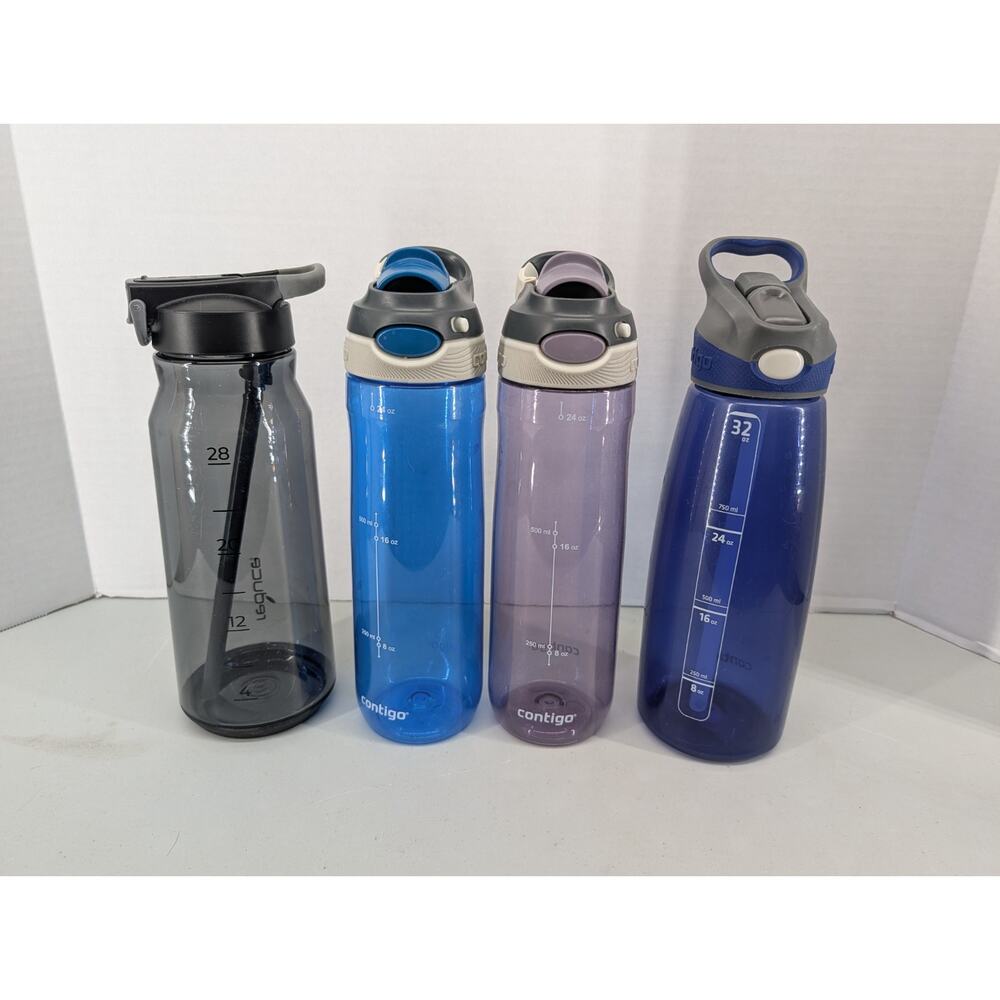 3 Contigo & 1 Reduce 24 oz. & 32 oz Water Bottles BPA Free Clean Travel Mugs